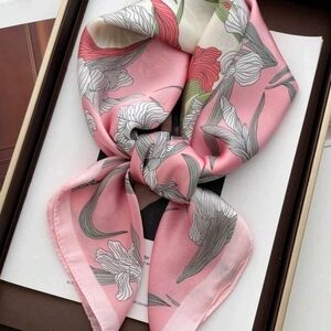 Chic Pink Floral Scarf